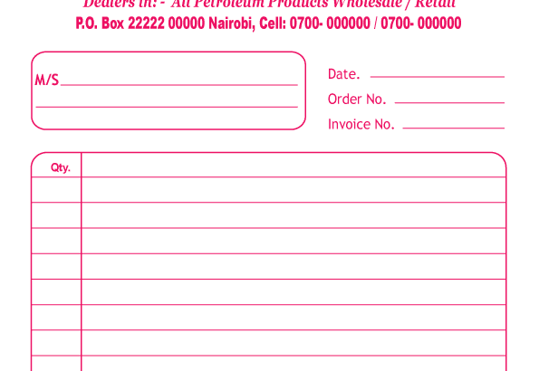 CASH SALE BOOKS, RECEIPT BOOKS & INVOICES BOOKS