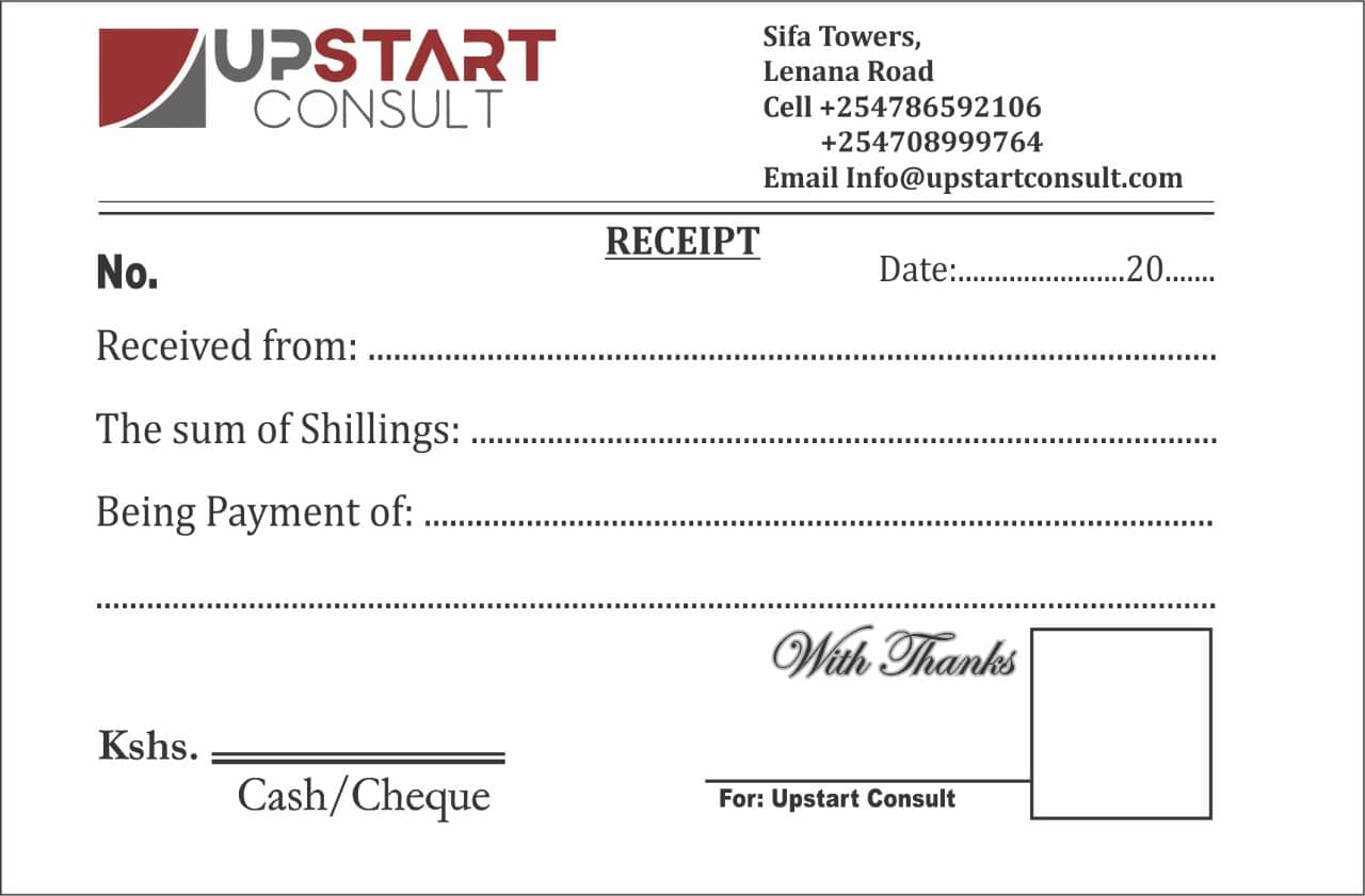 Receipt books Printing Services