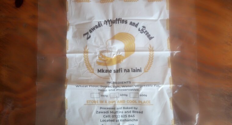 Custom Bakery polythene packaging