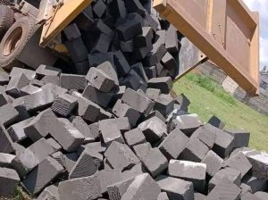Machine cut stones