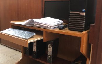 desktop computer with computer table